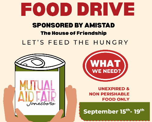  Amistad is Hosting a Food Drive!